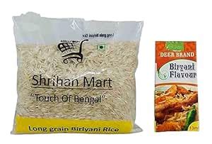 SHRIHAN MART Combo of Premium Steam Biryani special Basmati Rice - (5Kg ...