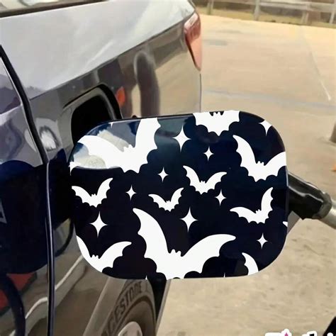 Bats Gas Cap Car Decal Star And Bat Gas Door Sticker Car Window Decal ...