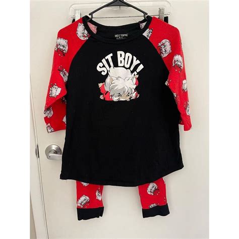 Hot Topic Women's Red and Black Pajamas | Depop