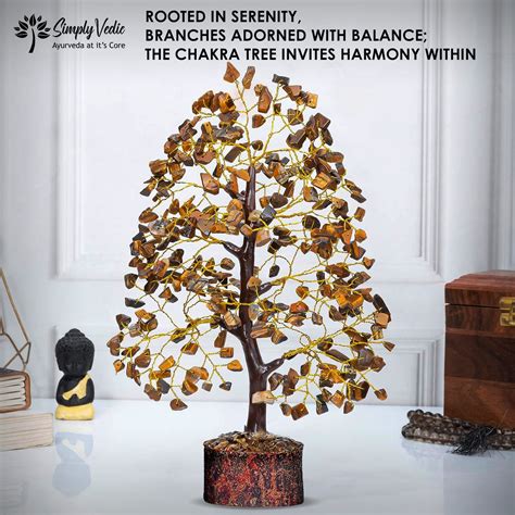 7 Chakra Tiger Eye Crystal Tree - Healing Tree for Strength, Protectio ...