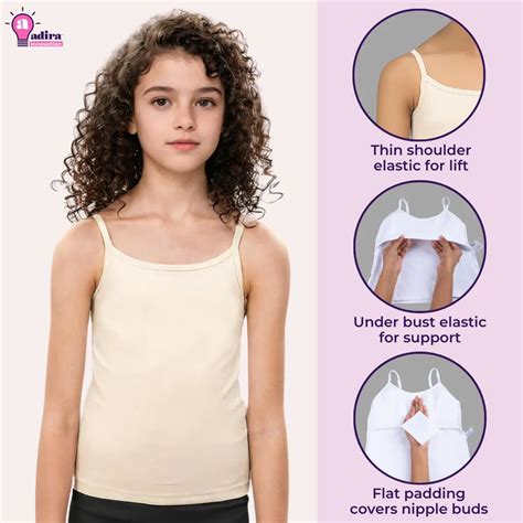 Adira Cami With Built In Bra: Confidence For Puberty For Teens