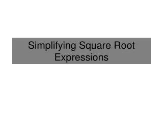 Image result for Simplifying Square Root Functions