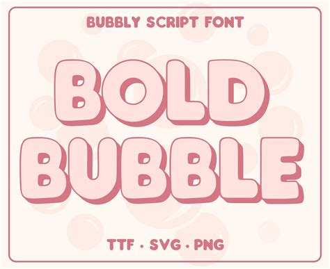 Bubbly font bubble letters font bubble font svg ttf layred for cricut ...