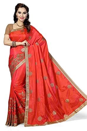 Buy RANI SAAHIBA Embroidered Art Silk Saree(SKR2475_Peach) at Amazon.in