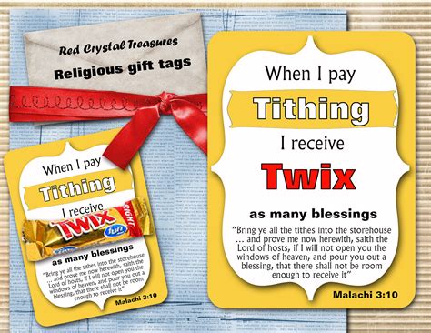 When I Pay Tithing I Receive Twix as Many Blessings, LDS Religious Gift ...