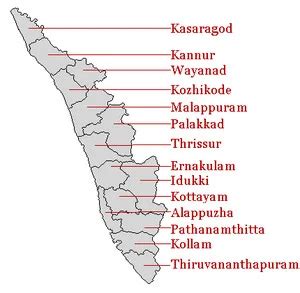 Kerala Districts And Year of Formation