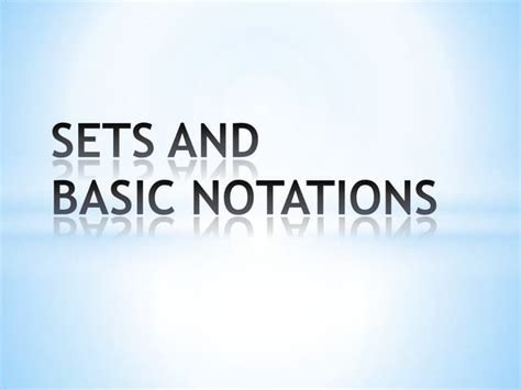 Image result for Basic Set Notations