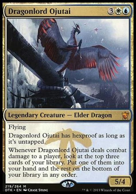 Magic the Gathering Dragons of Tarkir Single Dragonlord Ojutai NEAR ...