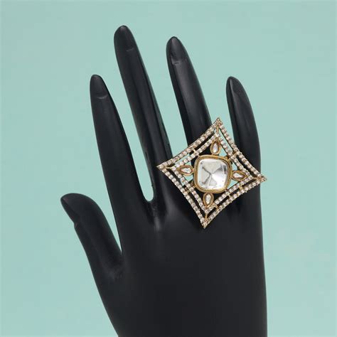 White Color American Diamond Finger Ring (ADR613WHT) – Eindiawholesale