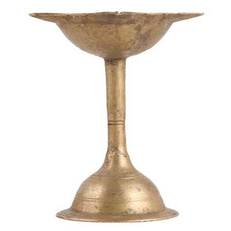 South Indian Brass Five-Wick Oil Lamp