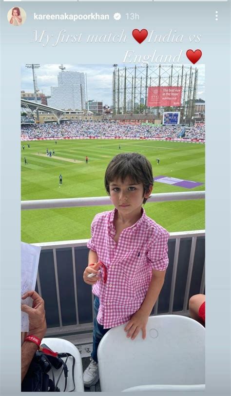 Kareena Kapoor takes Taimur for his first ever cricket match in London ...