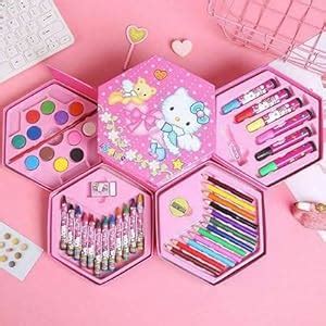 Dwiza Enterprise 46 Pcs Art Set of Colour Pencils, Crayons, Water ...