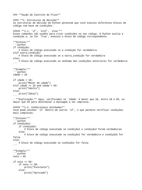 Image result for Python Controle De Fluxo