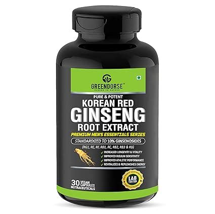 GREENDORSE Korean Red Panax Ginseng Root Extract | 10% Root ...
