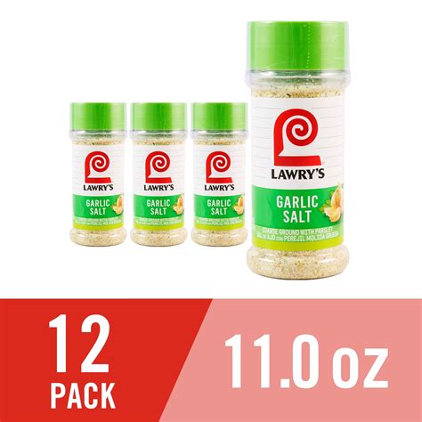 (12 pack) Lawry's Kosher Classic Coarse Ground Garlic Salt, 11.0 oz ...