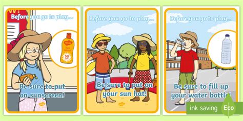FREE! - Before You Go to Play: Sun Safe Display Posters