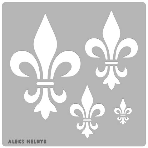 Buy Aleks Melnyk No.250 Metal Stencil, Fleurs de LYS Symbole, French ...
