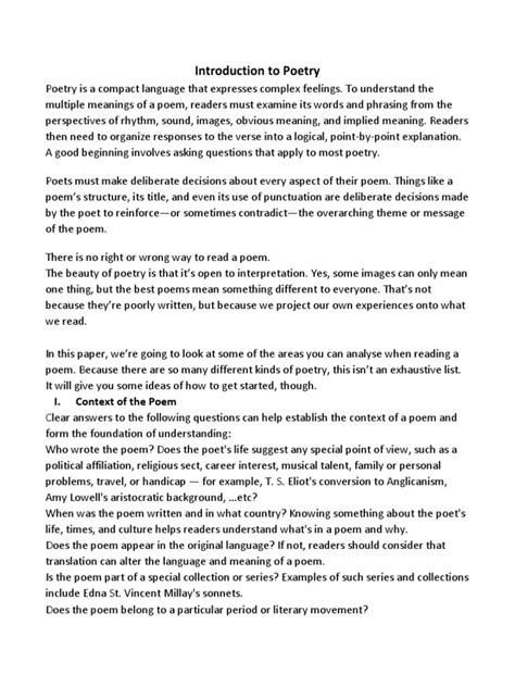 Image result for Example Poetry for Introduction