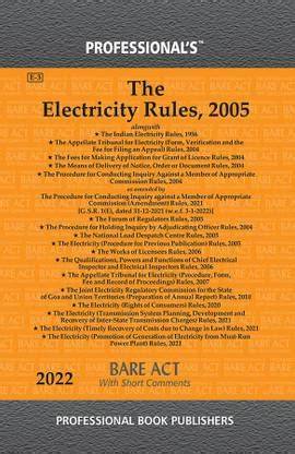 Electricity Rules, 2005 Alongwith Indian Electricity Rules, 1956: Buy ...