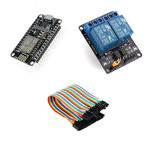 E Idea Robotics- ESP8266 NodeMCU WiFi with 2 Channel Relay Module and ...