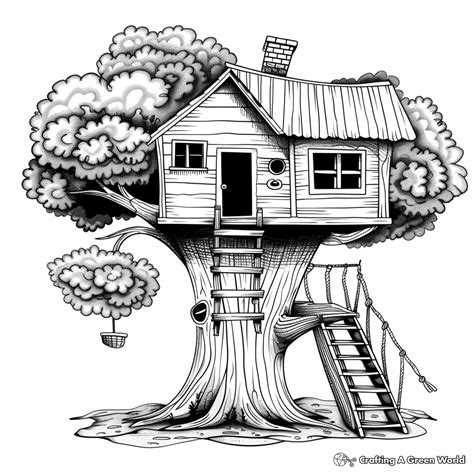 Tree House Coloring Pages - Free & Printable!
