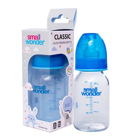 Buy Small Wonder Borosilicate Glass Baby Feeding Bottle - 125 ml Pack ...