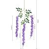 Buy Pauwer Artificial Wisteria Vine Wisteria Hanging Garland (Purple ...