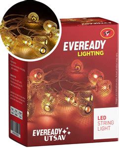 EVEREADY 15 LEDs 3 m Gold Flickering String Rice Lights Price in India ...