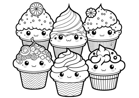 Free Cupcakes Printable Coloring Pages: Fun Designs! - Printables for ...