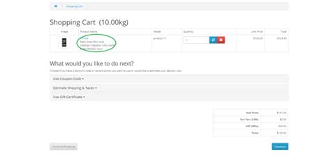 Opencart - Product Option SKU