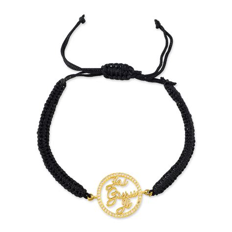 Men's Jai Guruji Swarovaski Black Rope Bracelet – Matree by Neha Wahi