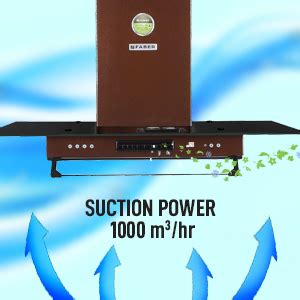 Faber 60 cm 1000 m³/hr Straight Glass Kitchen Chimney (HOOD 3N1 ...