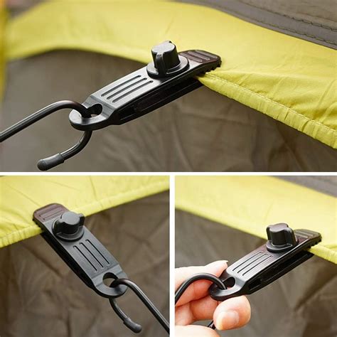 Buy mollensiuer 6 Pieces Thumb Screw Tent Clip Awning Clamp Set Tarp ...