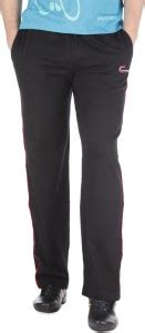 CHROMOZOME Solid Men Black Track Pants - Buy Black with UV Red ...