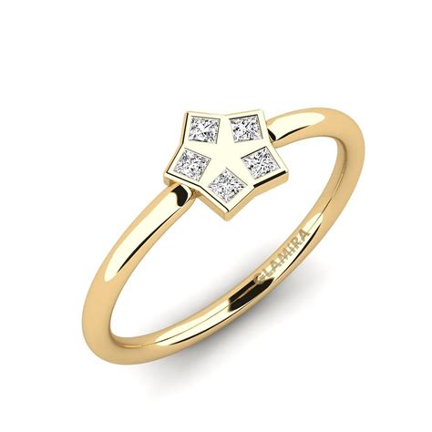 Order GLAMIRA Ring Iphupha in Princess cut 0.1 Carat 14k Yellow Gold ...