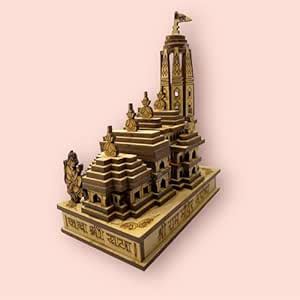 Rudra Divine Ayodhya Shri Ram mandir Wooden Model Temple in 15 cm ...