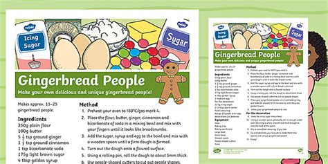 We Are All Different: Gingerbread People Recipe