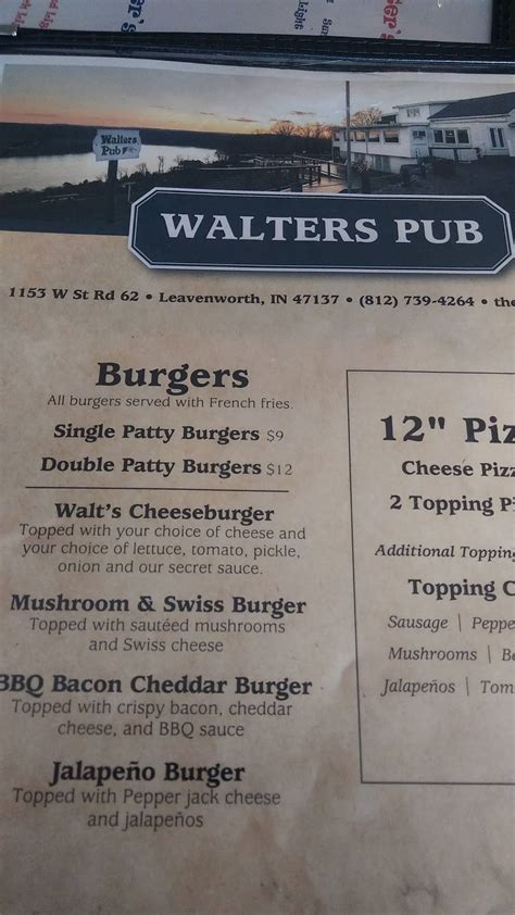 Menu at The Overlook Restaurant, Leavenworth