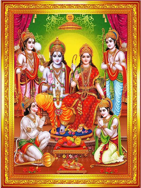 SAF paintings Ram Darbar Sparkle Coated Framed Home Decorative Gift ...