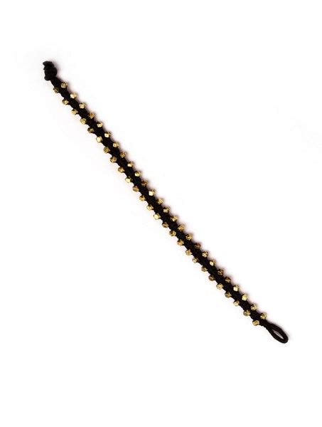 Set Of 2- Raina Black Thread And German Silver Anklets – TJORI