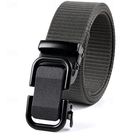 Men's Nylon Belt Outdoor Belt with Metal Buckle Automatic Buckle Nylon ...