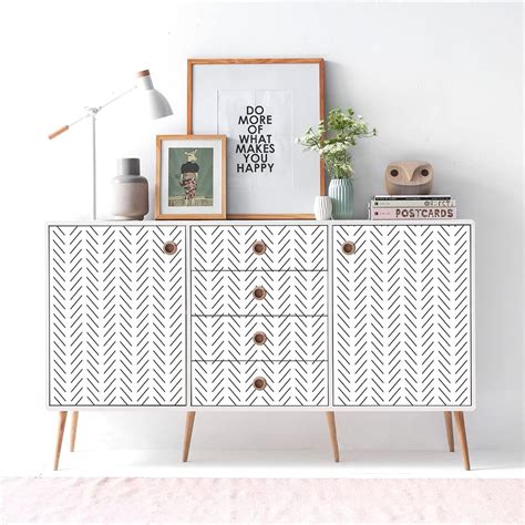 Buy Orainege Black and White Peel and Stick Wallpaper Herringbone ...