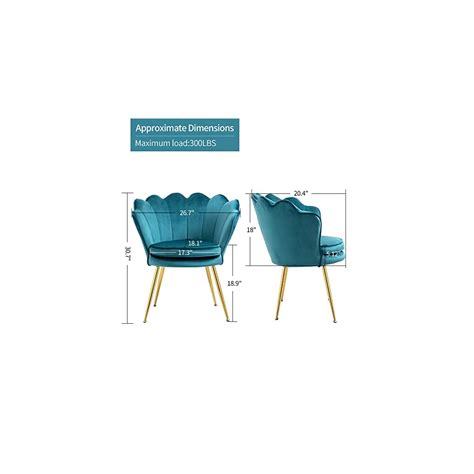 Buy Velvet Accent Chairs Set of 2, Mid Century Modern Flower Shape Arm ...