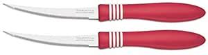 Buy Tramontina Stainless Steel Tomato Knife, 2 Pieces, Red Online at ...