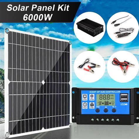 Buy Kqiang 6000W Complete Solar Panel Kit Solar Power Generator 100A ...