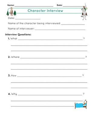 Interview Worksheet for Creative Writing 的图像结果