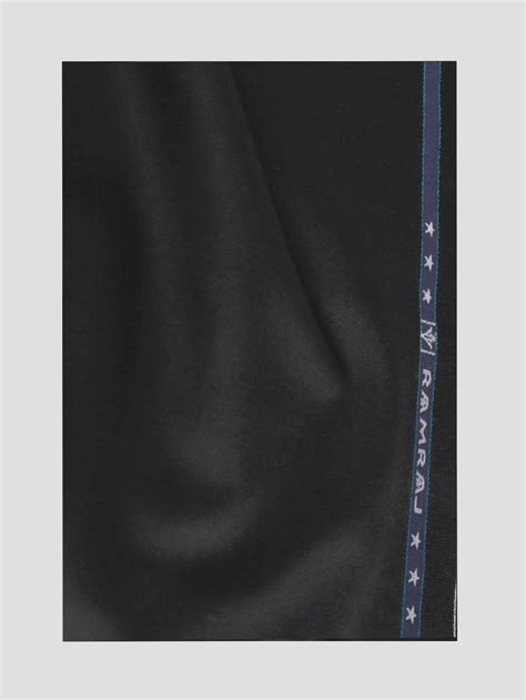 Ramraj Men 100% Cotton Black Suiting Fabric Mesmerize Stretch