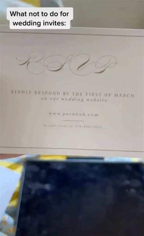 Woman's Wedding Invite Disaster Directs Guests To PornHub