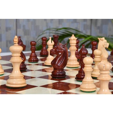 Chessbazaar Meghdoot Staunton Chess Pieces In Bud Rose & Boxwood - 3.1 ...