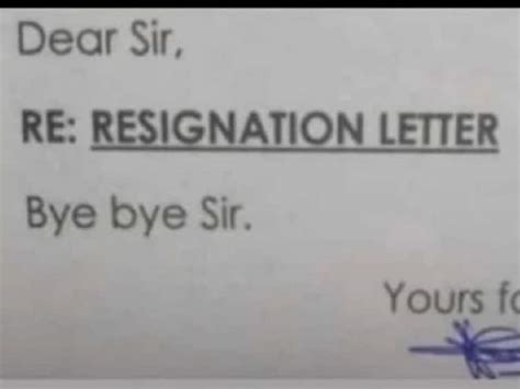 This pic of a short and sweet resgination letter is going viral ...